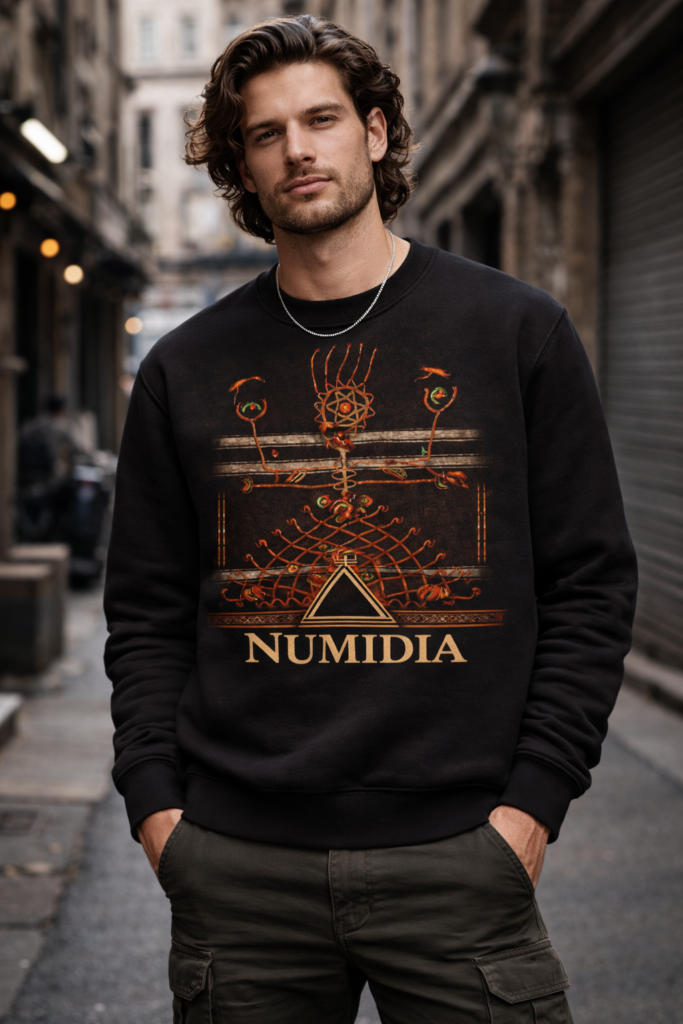 Numidia sweatshirt - 2 tone - Black & Yellow