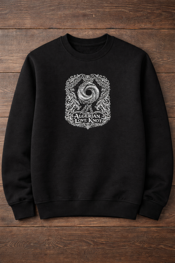 Algerian Love Knot sweatshirt - Silver & Black